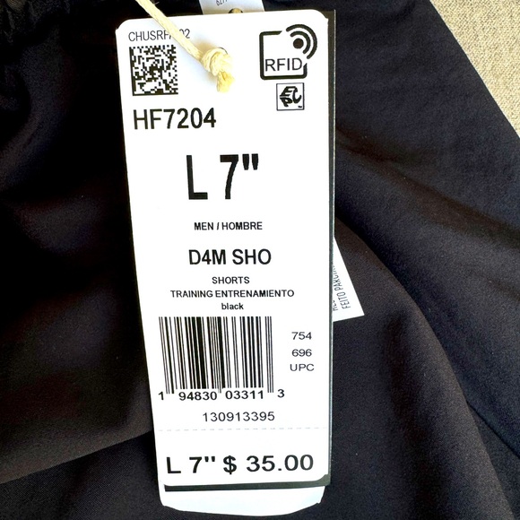 Adidas, Aeroready, Black, Shorts, Size Large - Picture 6 of 6